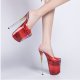 Super High Stiletto Transparent Glass Plastic Slippers