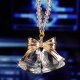 Crystal Double Bell Pendant Car Ornament