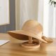 Women's Bow Big Brim Foldable Sun Straw Hat Sunscreen