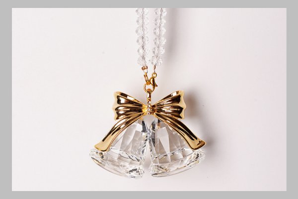 Crystal Double Bell Pendant Car Ornament