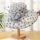 Ladies Large-brimmed Sunscreen Polka Dot Flower Foldable Sun Hat